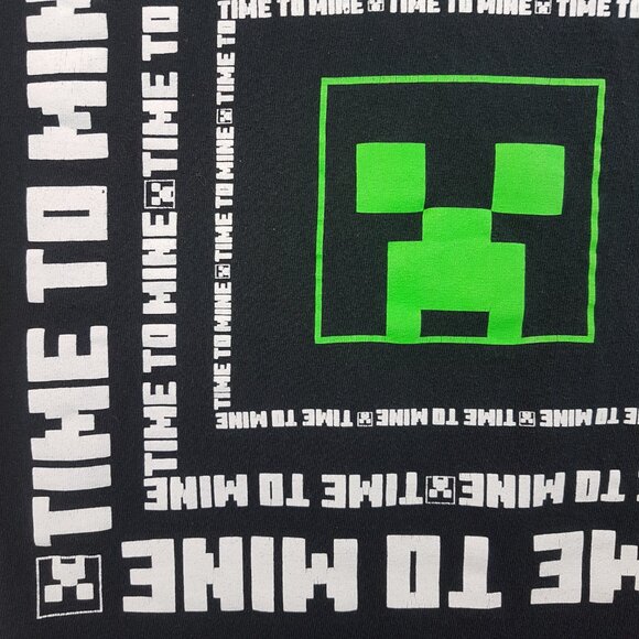 MINECRAFT Tee Shirt Unisex Kids Small US S Time to Mine Video Game Boys Girls - Picture 13 of 16